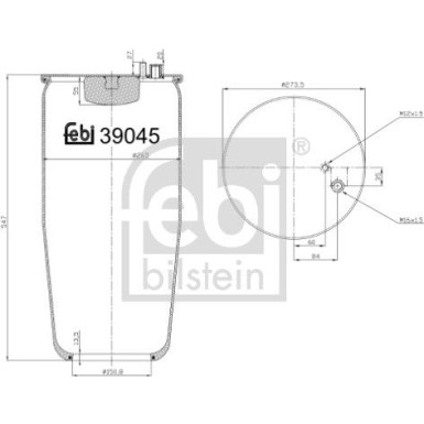 FEBI BILSTEIN 39045 Federbalg, Luftfederung