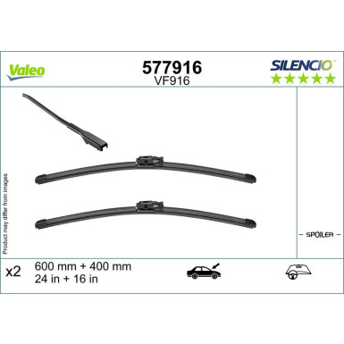 Valeo Wischblatt SILENCIO FLAT BLADE SET 577916 Valeo Wischblatt SILENCIO FLAT BLADE SET 577916