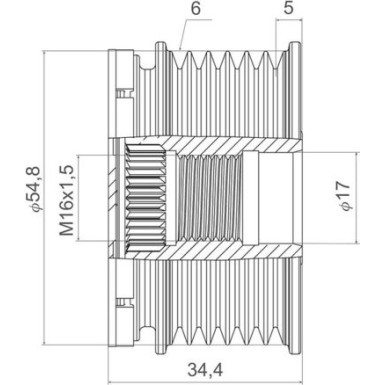 Valeo Generatorfreilauf VALEO NEW SPARE PART 588454