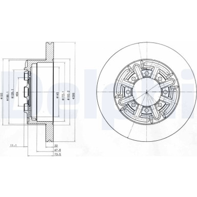 Delphi Bremsscheibe BG4171 Delphi Bremsscheibe BG4171