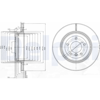 Delphi Bremsscheibe BG3872 Delphi Bremsscheibe BG3872