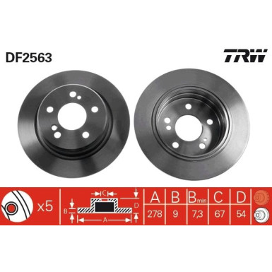 Bremsscheibe DF2563 Bremsscheibe DF2563