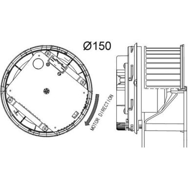 Mahle Innenraumgebläse BEHR Premium Line AB 263 000P