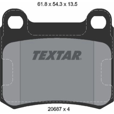 Textar Bremsbelagsatz, Scheibenbremse Q+ 2068703 Textar Bremsbelagsatz, Scheibenbremse Q+ 2068703