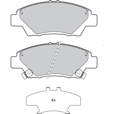 Valeo Bremsbelagsatz, Scheibenbremse 601379 Valeo Bremsbelagsatz, Scheibenbremse 601379