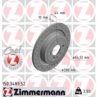 Zimmermann Bremsscheibe SPORT Z 150.3489.52