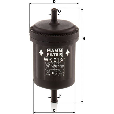 Kraftstofffilter WK 613/1 Kraftstofffilter WK 613/1