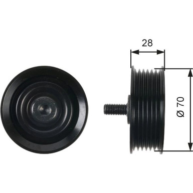 Gates Umlenk-/Führungsrolle, Keilrippenriemen DriveAlign™ T36410