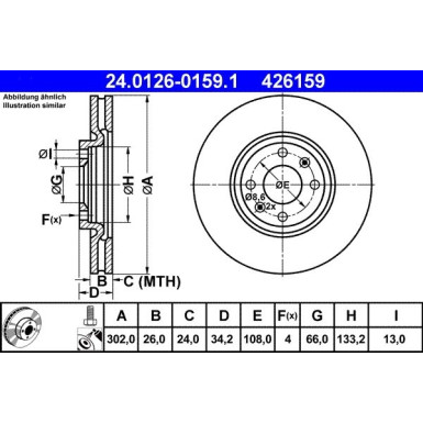 Bremsscheibe 24.0126-0159.1