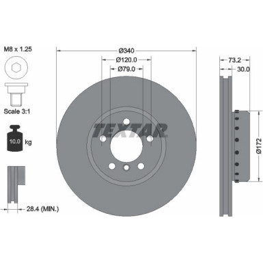 Textar Bremsscheibe PRO+ 92264925