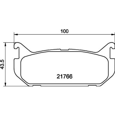 Hella Bremsbelagsatz, Scheibenbremse 8DB 355 016-711