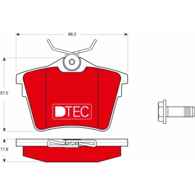 TRW Bremsbelagsatz, Scheibenbremse DTEC COTEC GDB1596DTE TRW Bremsbelagsatz, Scheibenbremse DTEC COTEC GDB1596DTE