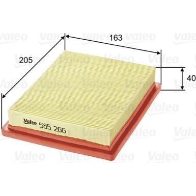 Valeo Luftfilter 585266