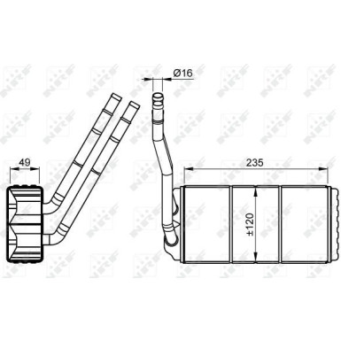 NRF Wärmetauscher, Innenraumheizung 54264 NRF Wärmetauscher, Innenraumheizung 54264