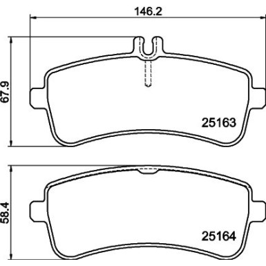 Hella Bremsbelagsatz, Scheibenbremse 8DB 355 021-521