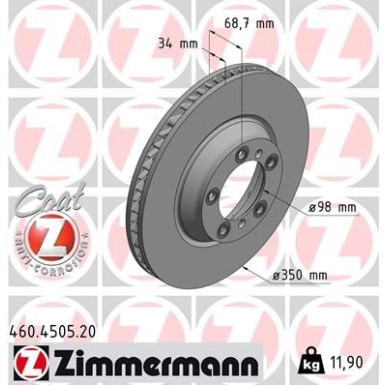 Bremsscheibe 460.4505.20 Bremsscheibe 460.4505.20