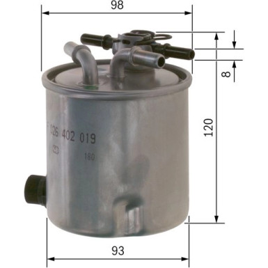BOSCH Kraftstofffilter F 026 402 019