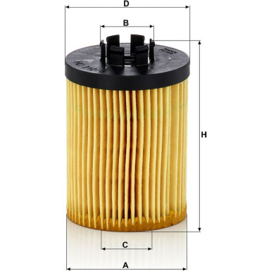 Mann-Filter 5 x MANN-FILTE Ölfilter HU 712/8 X