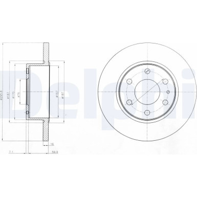 Delphi Bremsscheibe BG4165 Delphi Bremsscheibe BG4165