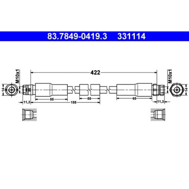 Bremsschlauch 83.7849-0419.3 Bremsschlauch 83.7849-0419.3
