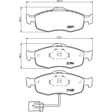 Hella Bremsbelagsatz, Scheibenbremse 8DB 355 007-751 Hella Bremsbelagsatz, Scheibenbremse 8DB 355 007-751