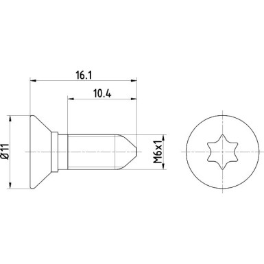 Schraube, Bremsscheibe TPM0008