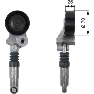 Gates Spannrolle, Keilrippenriemen DriveAlign™ T39158