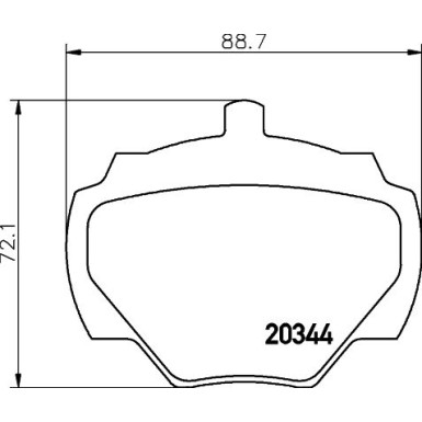 Bremsbelagsatz, Scheibenbremse 8DB 355 005-791 Bremsbelagsatz, Scheibenbremse 8DB 355 005-791