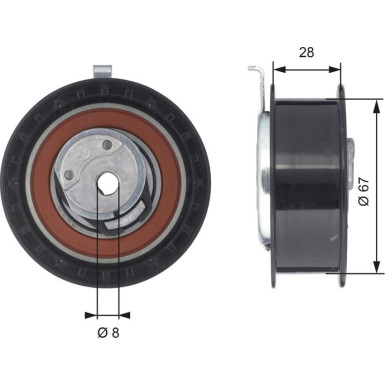 Gates Spannrolle, Zahnriemen PowerGrip™ T43052