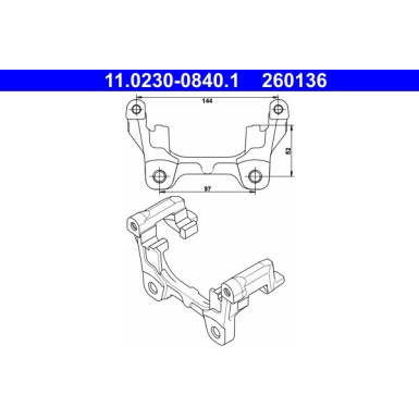 Halter, Bremssattel 11.0230-0840.1