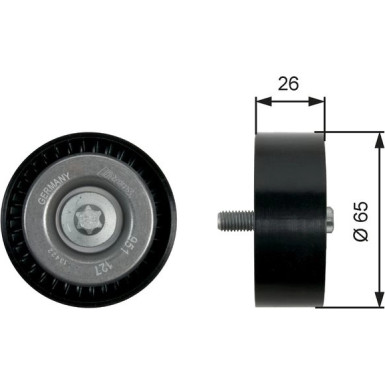 Gates Umlenk-/Führungsrolle, Keilrippenriemen DriveAlign™ T36437
