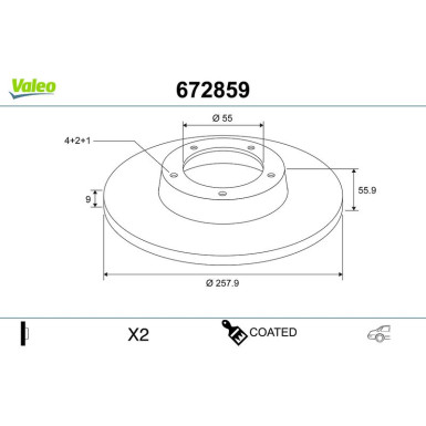 Bremsscheibe 672859 Bremsscheibe 672859
