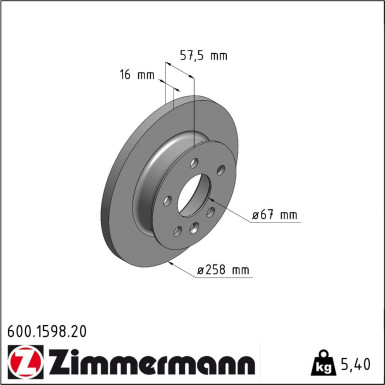 Bremsscheibe 600.1598.20