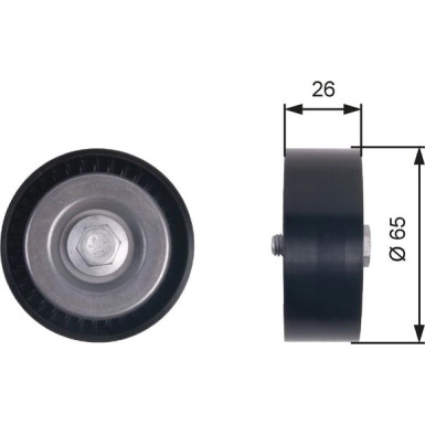 Gates Umlenk-/Führungsrolle, Keilrippenriemen DriveAlign™ T36414