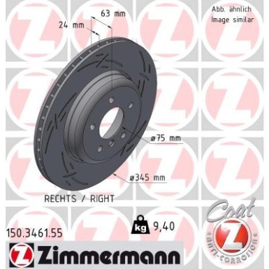 Zimmermann Bremsscheibe BLACK Z 150.3461.55