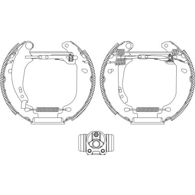 Hella Bremsbackensatz Shoe Kit Pro 8DB 355 004-531 Hella Bremsbackensatz Shoe Kit Pro 8DB 355 004-531