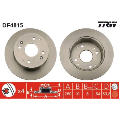 TRW Bremsscheibe DF4815 TRW Bremsscheibe DF4815