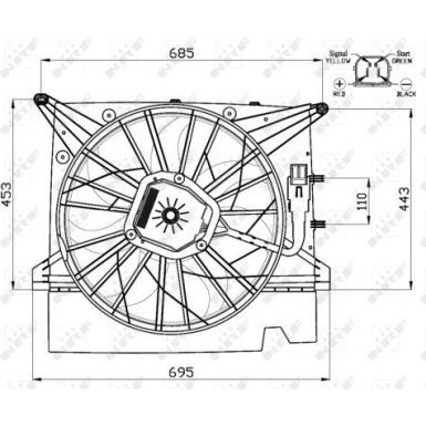 NRF Lüfter, Motorkühlung 47462
