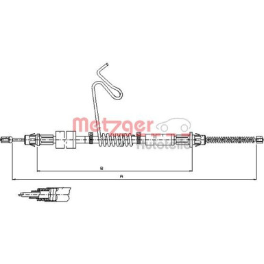 Metzger Seilzug, Feststellbremse 11.5669