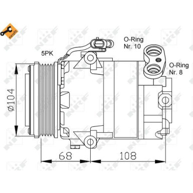 NRF Kompressor, Klimaanlage EASY FIT 32080 NRF Kompressor, Klimaanlage EASY FIT 32080
