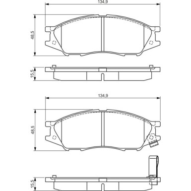 Bremsbelagsatz, Scheibenbremse 0 986 495 146 Bremsbelagsatz, Scheibenbremse 0 986 495 146