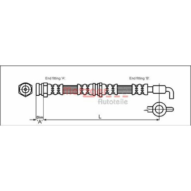 Metzger Bremsschlauch 4114780