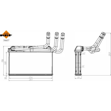 NRF Wärmetauscher, Innenraumheizung EASY FIT 54437 NRF Wärmetauscher, Innenraumheizung EASY FIT 54437