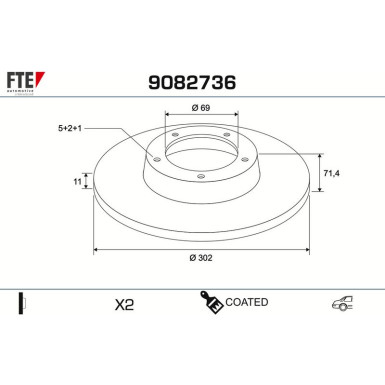 Bremsscheibe 9082736 Bremsscheibe 9082736