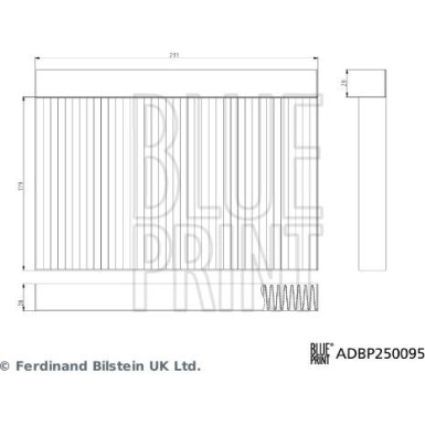 Blue Print Filter, Innenraumluft ADBP250095