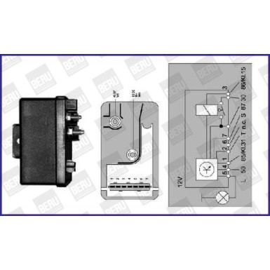 BorgWarner (BERU) Steuergerät, Glühzeit GR054