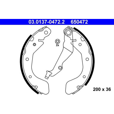 Bremsbackensatz 03.0137-0472.2