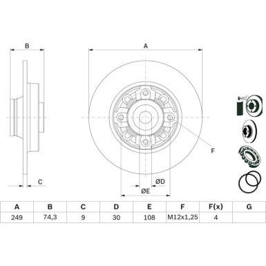 BOSCH Bremsscheibe 0 986 479 400