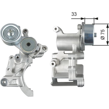 Gates Spannrolle, Keilrippenriemen DriveAlign™ T39271