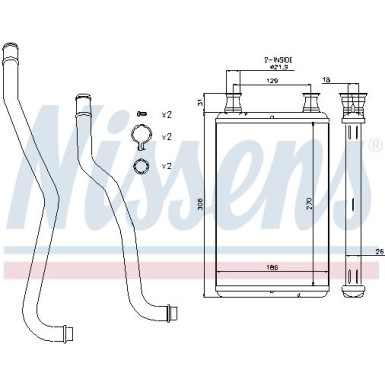 Nissens Wärmetauscher, Innenraumheizung FIRST FIT 70979